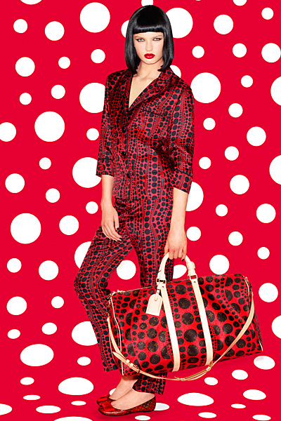 Louis Vuitton 2012 Yayoi Kusama Collaboration Collection Speedy Duffle 30  Red